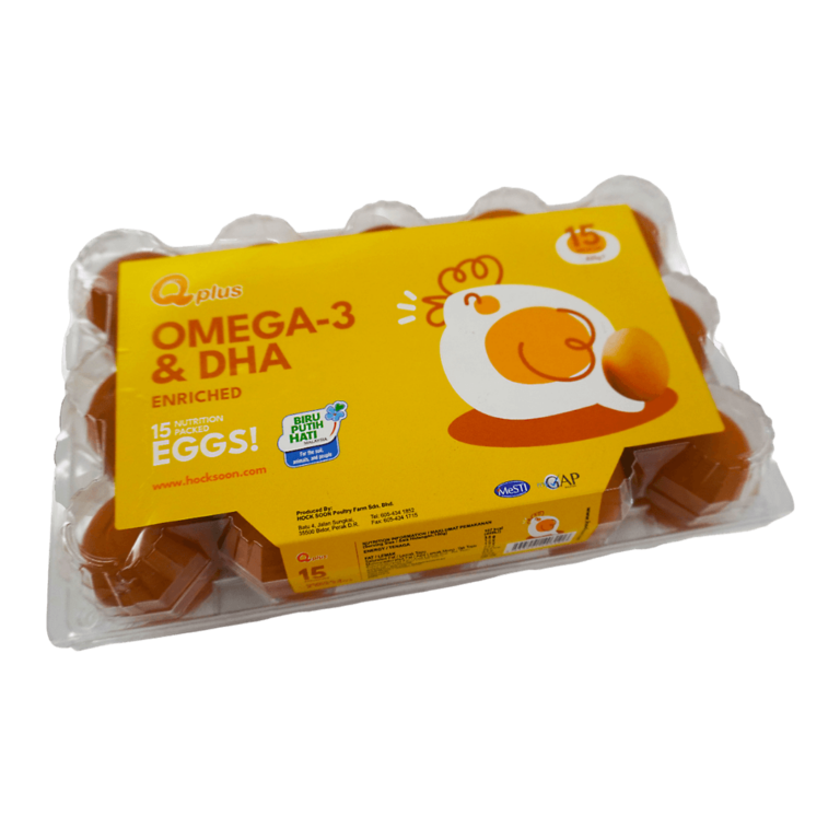 QPlus Omega DHA Enriched Eggs Medium (15 pieces)