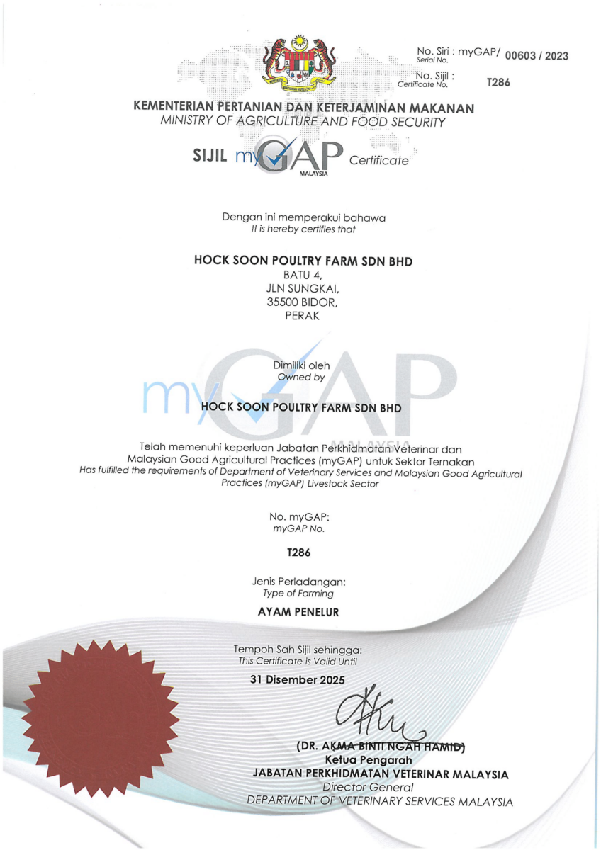 MyGAP Certificate